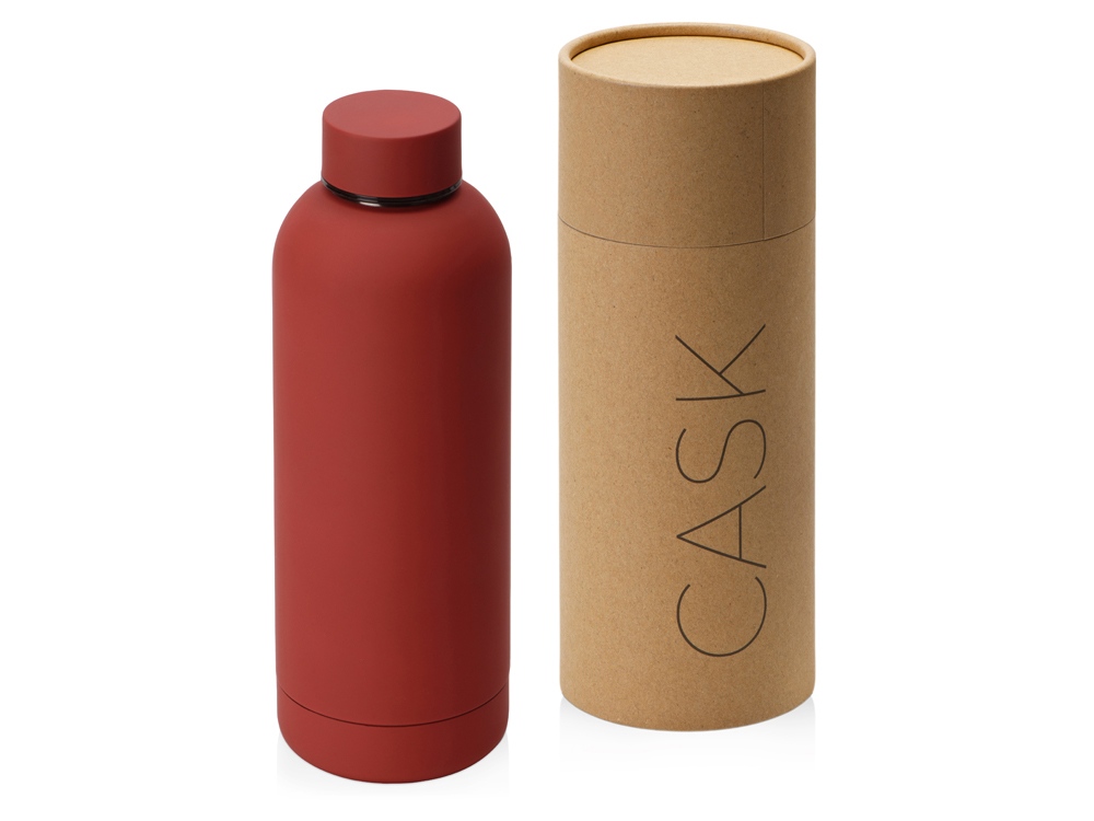 Вакуумная термобутылка с медной изоляцией Cask, soft-touch, тубус, 500 мл