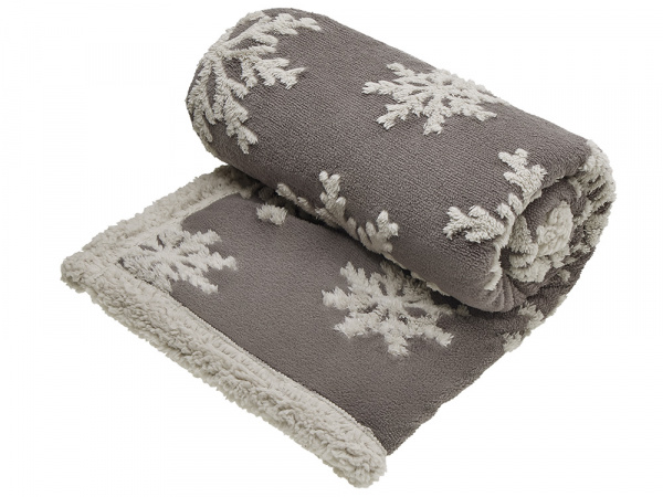 Плед Snowflake новогодний с капюшоном