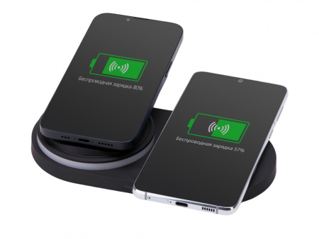 Складная зарядная станция с беспроводной зарядкой Flashport, 15 Вт